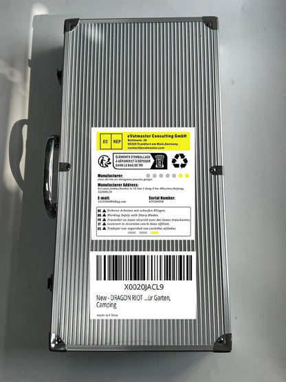 DRAGON RIOT Grillbesteck Set, Edelstahl, 19-teilig, BBQ Zubehör in Alukoffer