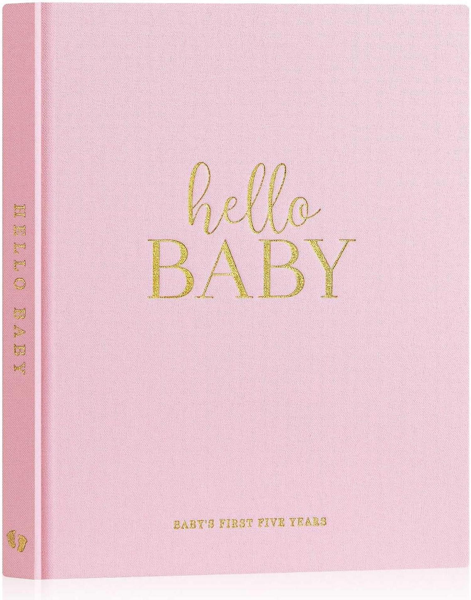 Babytagebuch Erstes 5 Jahr Leinen Hardcover Eintragbuch Mädchen Junge