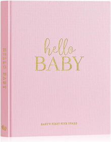 Babytagebuch Erstes 5 Jahr Leinen Hardcover Eintragbuch Mädchen Junge