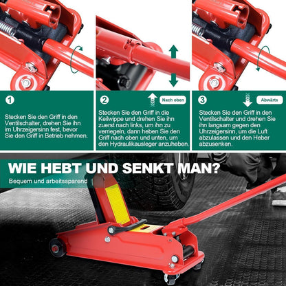 Hydraulischer Wagenheber 3 Tonnen – Robust & Vielseitig