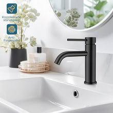 FORIOUS Schwarz Wasserhahn Bad - Einhandgriff Mischbatterie