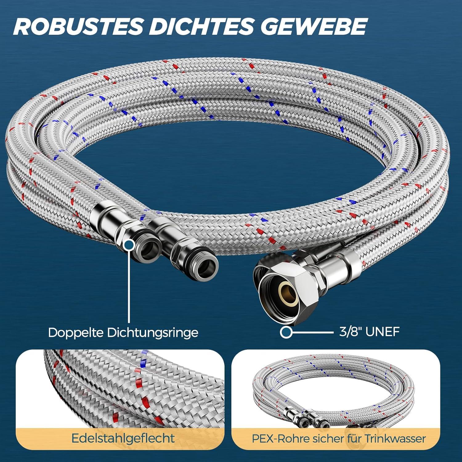 FORIOUS Wasserhahn Bad Waschtischarmatur Spotresist Nickel Edelstahl