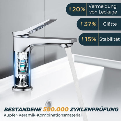 Moderne Chrom Wasserhahn Bad Einhandgriff Waschtischarmatur