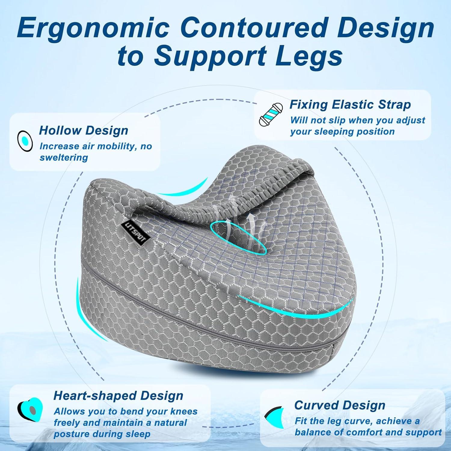 Ergonomisches Kniekissen für Seitenschläfer mit Memory
