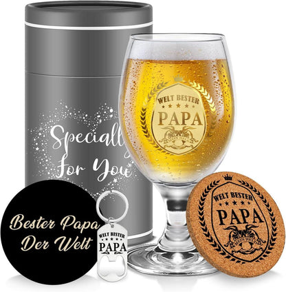Personalisierte Biergläser für Papa Geburtstagsgeschenk