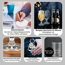 Personalisiertes Bierglas Geschenkset für Papa Vatertag