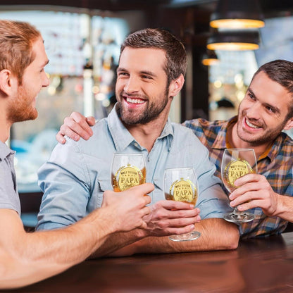 Personalisiertes Bierglas Set für Papa Vatertag Weihnachten