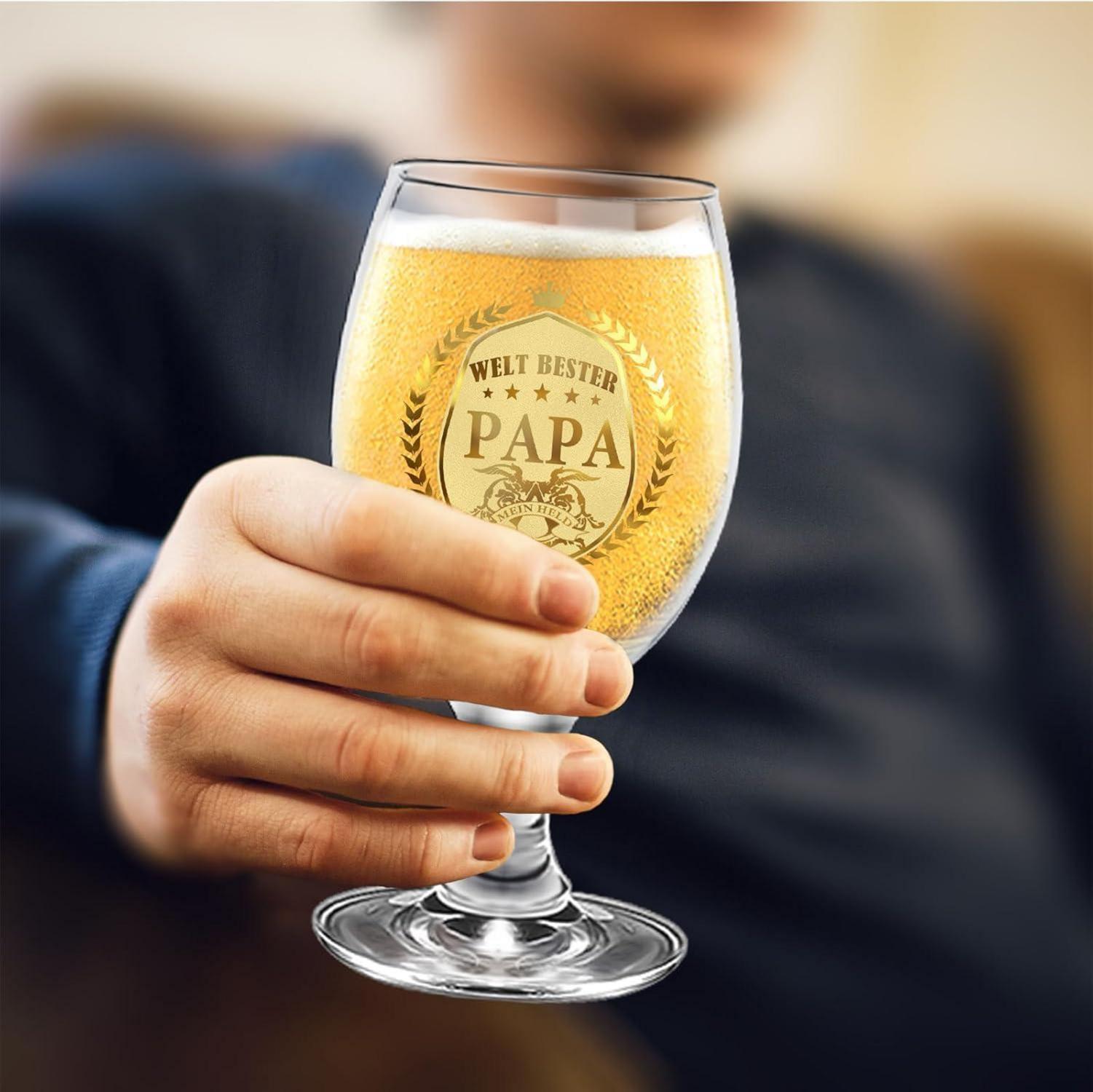 Personalisiertes Bierglas - Geschenke für Papa Geburtstag Vatertag 400ml