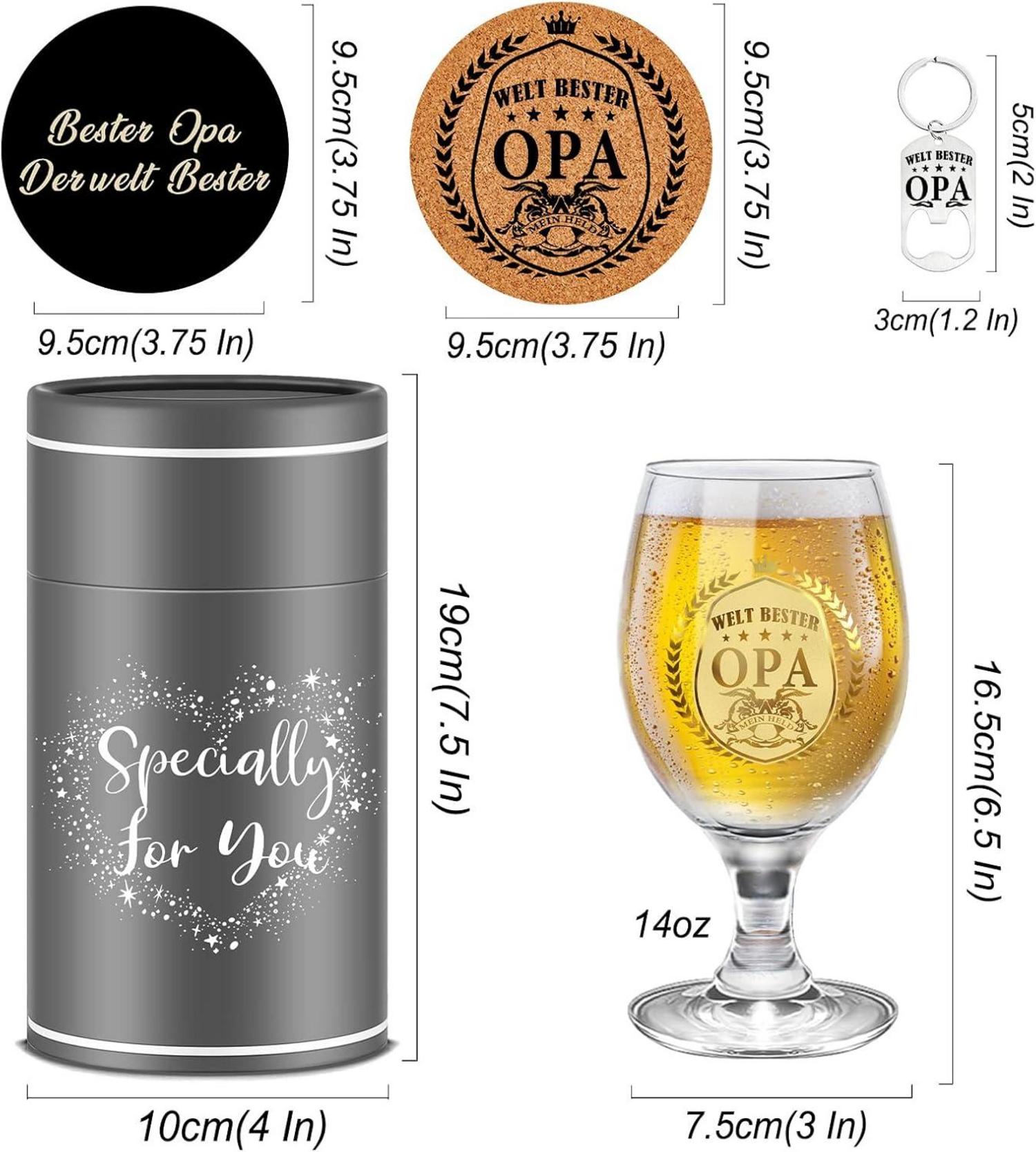 Personalisiertes Bierglas mit Gravur für Opa - Geschenk Männer Opa