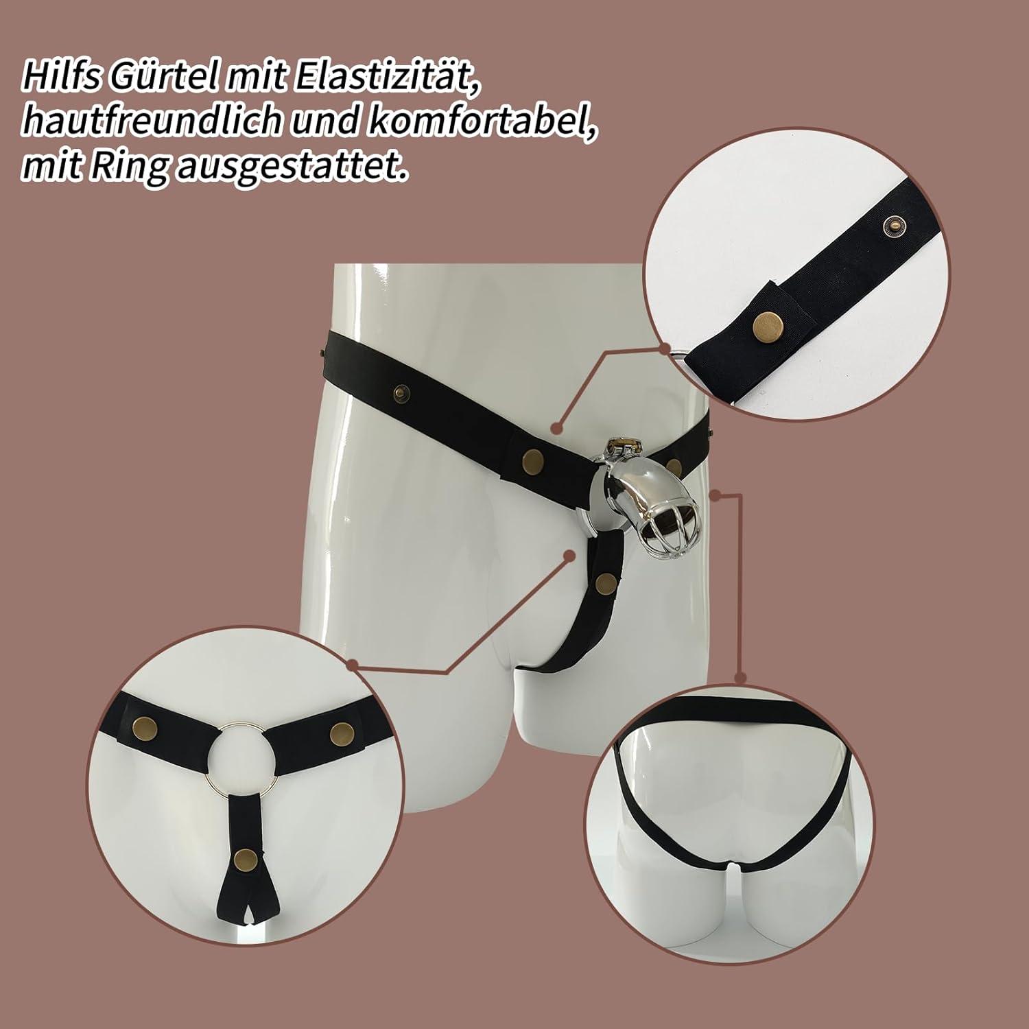 Peniskäfig Keuschheitsgürtel Cock Cage Chastity Belt Schwarz