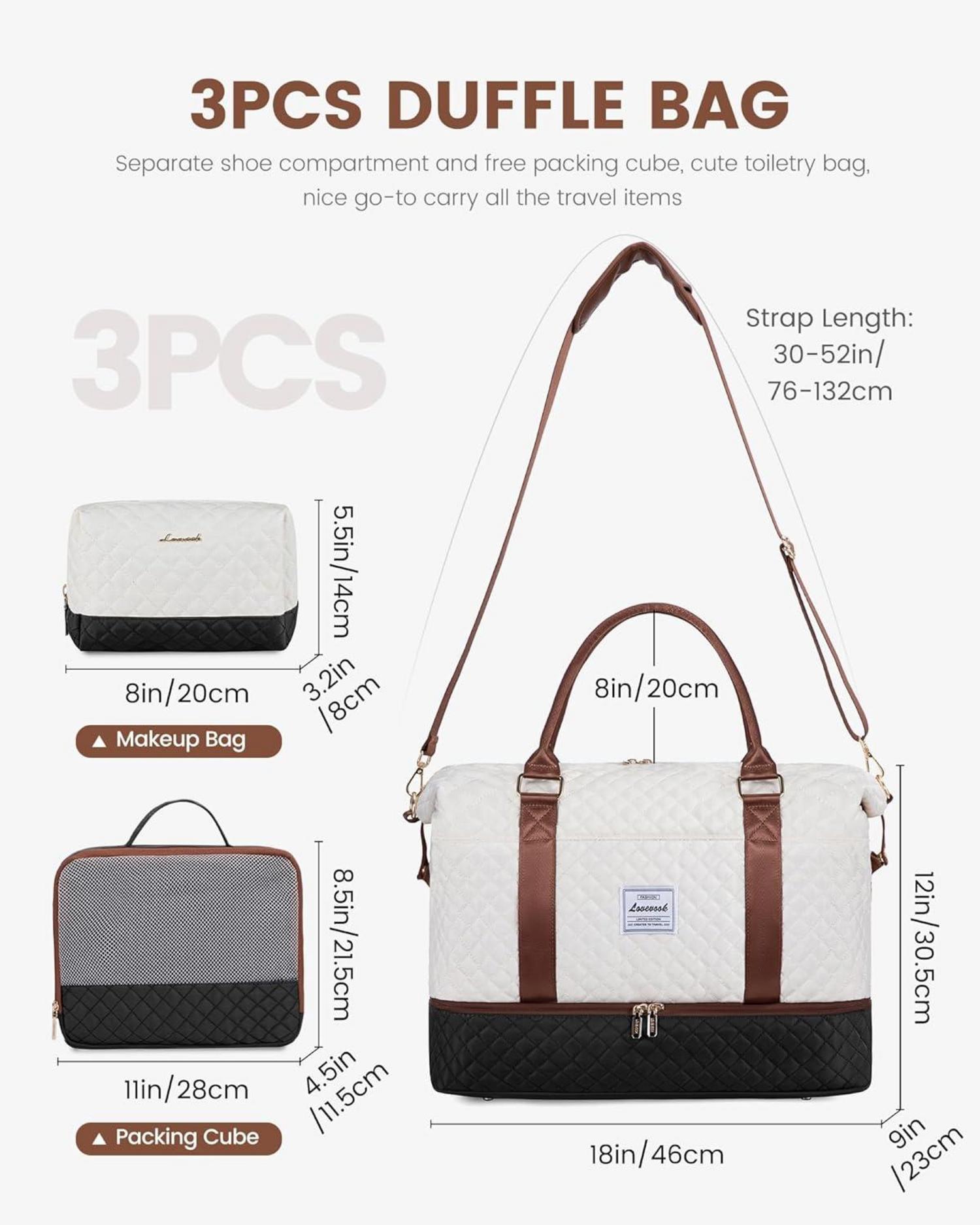 Große Reisetasche Damen Sporttasche Handgepäck Weekender