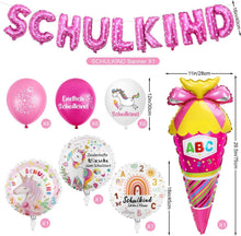 Einschulung Deko Set Mädchen Schulanfang Luftballon