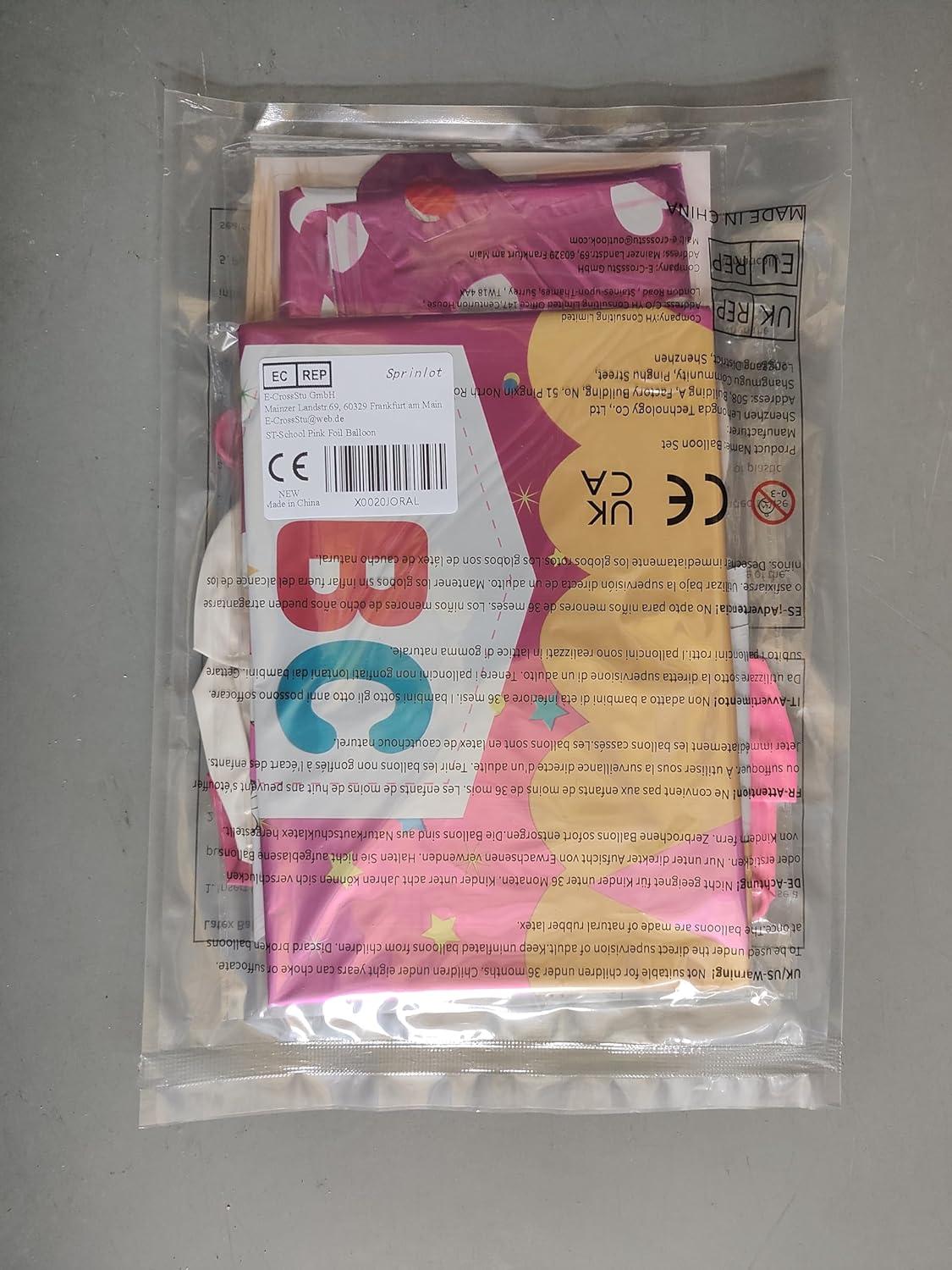 Einschulung Deko Set Mädchen Schulkind Luftballons Tortendeko Zuckertüte Folienballon Rosa