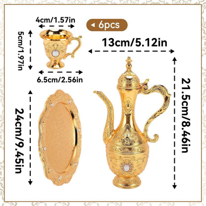 Türkischer Teeservice mit Teekanne & Tablett – Vintage Set