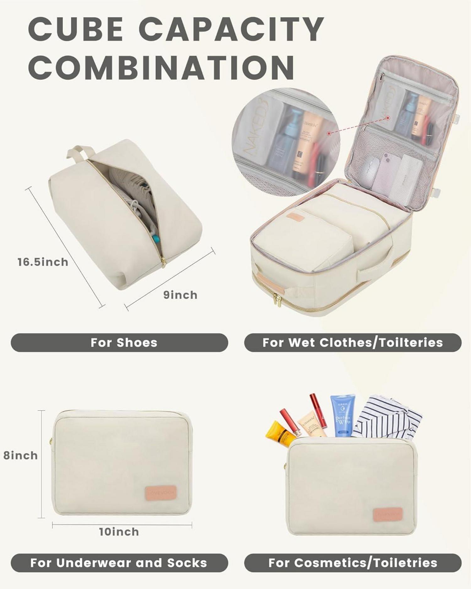 40L Damen Reiserucksack Handgepäck Rucksack 17 Zoll Laptop Wasserdicht