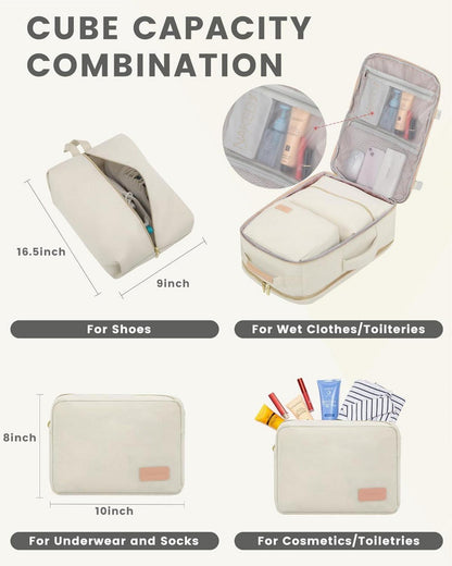 40L Damen Reiserucksack Handgepäck Rucksack 17 Zoll Laptop Wasserdicht