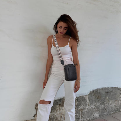 Damen Umhängetasche RFID Handy Multifunktion Leder
