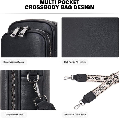 Handy Umhängetasche RFID-Blockierung Damen Leder Multifunktion trendy