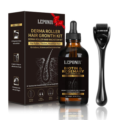 Dermaroller Haarwuchs Set 0.25mm Rosmarinöl Anti-Haarausfall