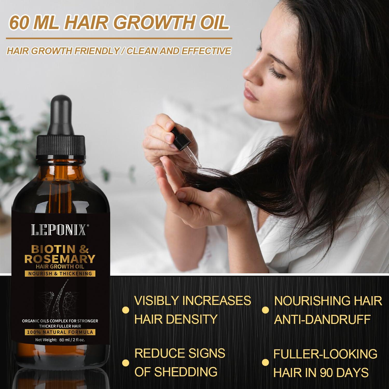 Dermaroller Haare Rosmarin Öl Wachstum Set Roller Haarserum