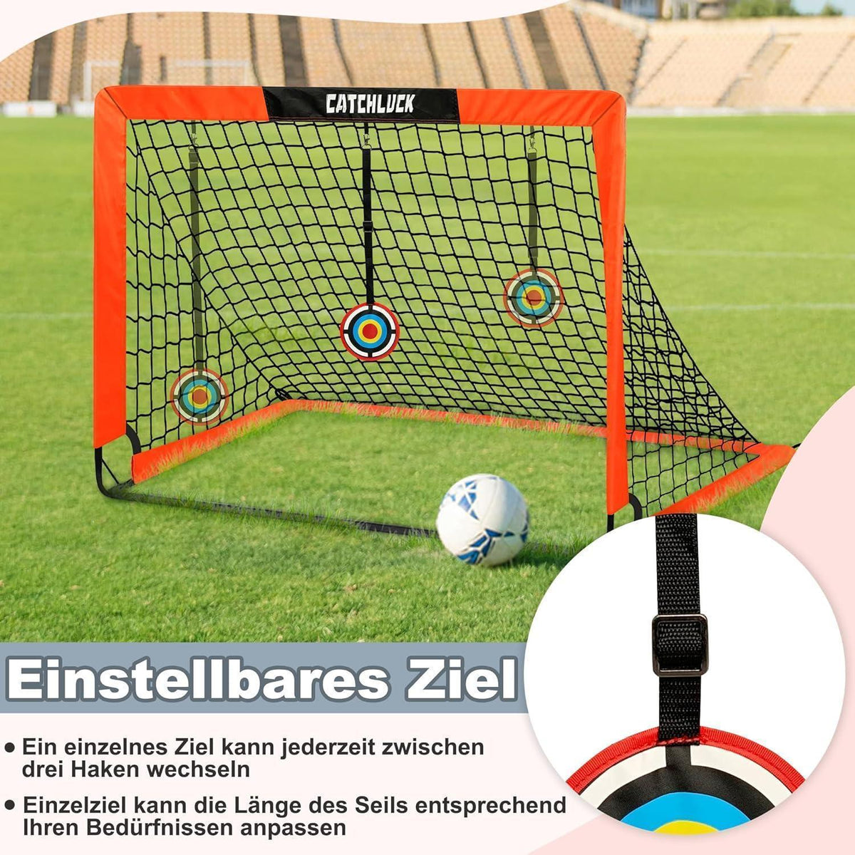 Fussballtore für Garten Kinder 2er Set mit Zubehör, Rot