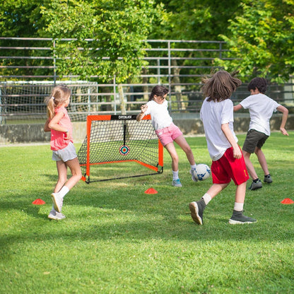 Fussballtore für Garten Kinder 2er Set mit Zubehör, Rot