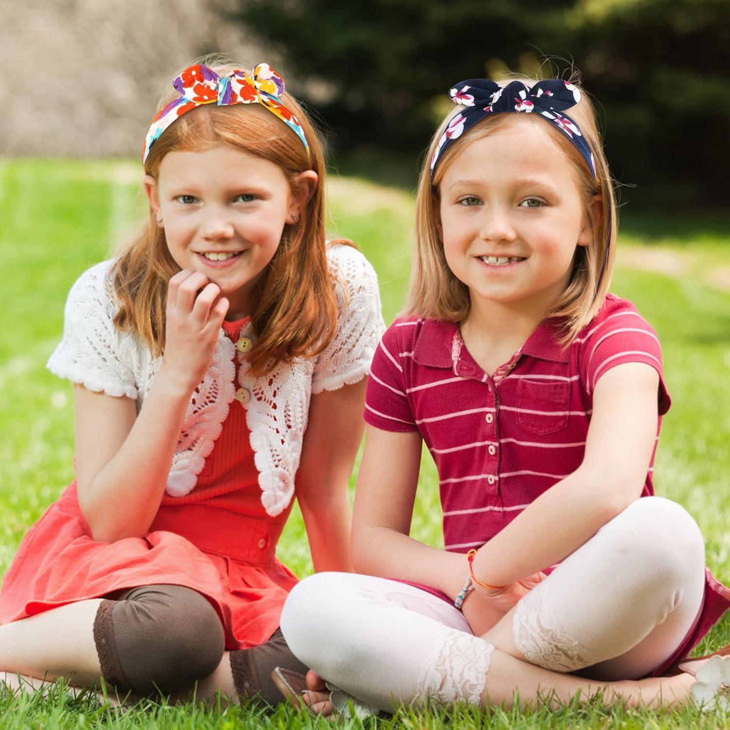 BETESSIN Mädchen Kinder Blumen Stirnband Haarband 6er Set diverse Stile