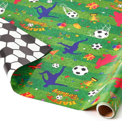 Fußball Geschenkpapier Rolle 43cm 10m Kinder Geburtstag Sport