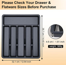 Besteckkasten für Schubladen BPA-frei 6 Fächer 36.7 x 32.1cm