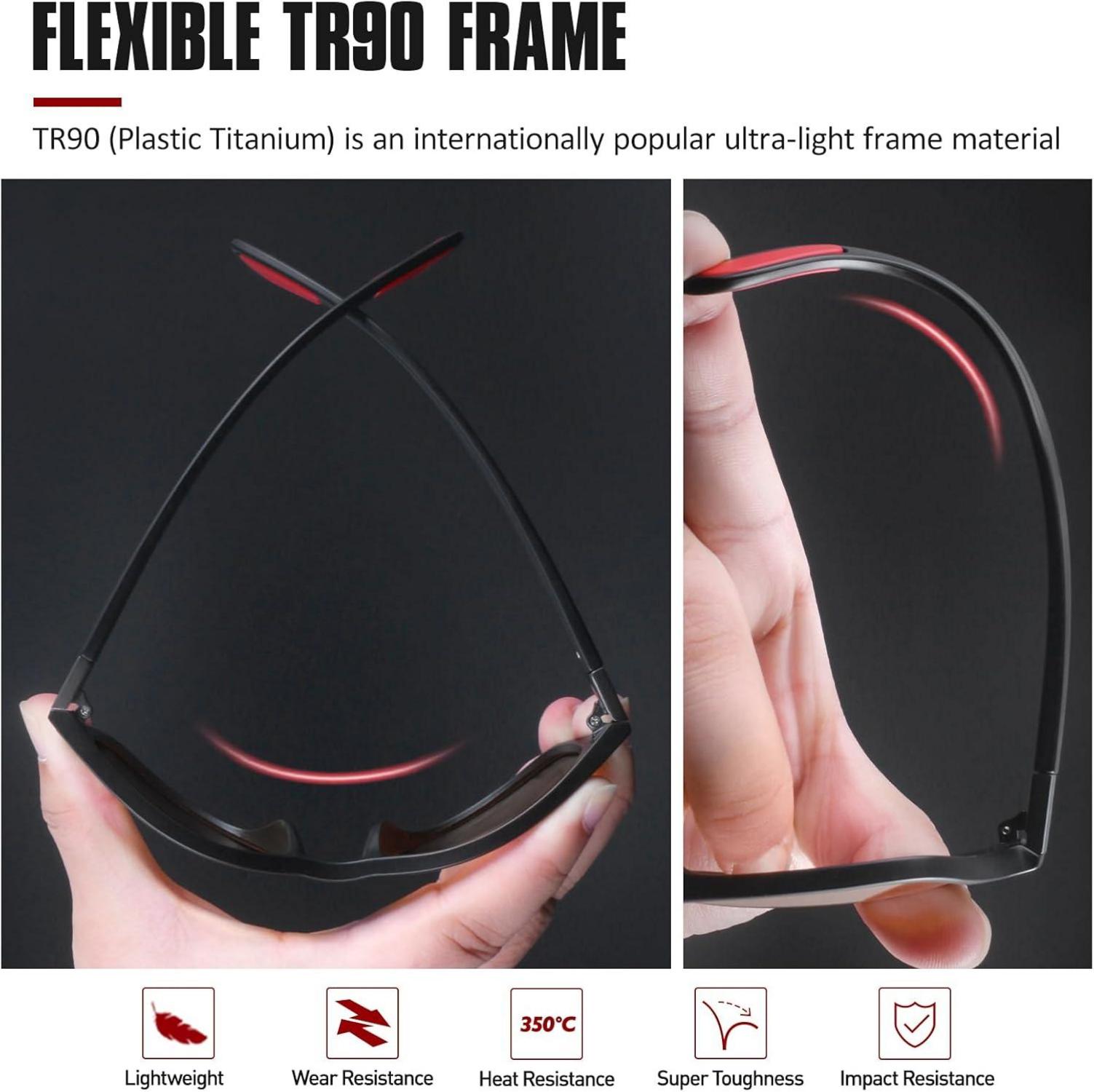 Polarisierte UV-Schutz Sonnenbrille Leichtgewicht Rechteck