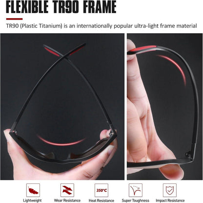 Polarisierte UV-Schutz Sonnenbrille Leichtgewicht Rechteck