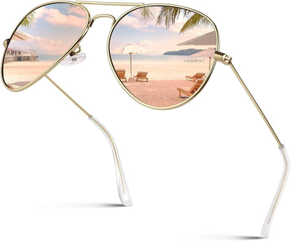 Pilotenbrille Polarisierte Sonnenbrille Leichte Metalllegierung UV400