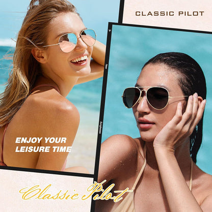 Pilotenbrille Polarisiert Metalllegierung UV400 58MM 62MM