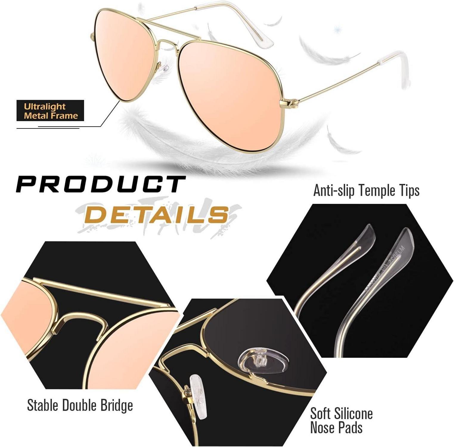 Pilotenbrille Polarisierte Sonnenbrille Leichte Metalllegierung UV400