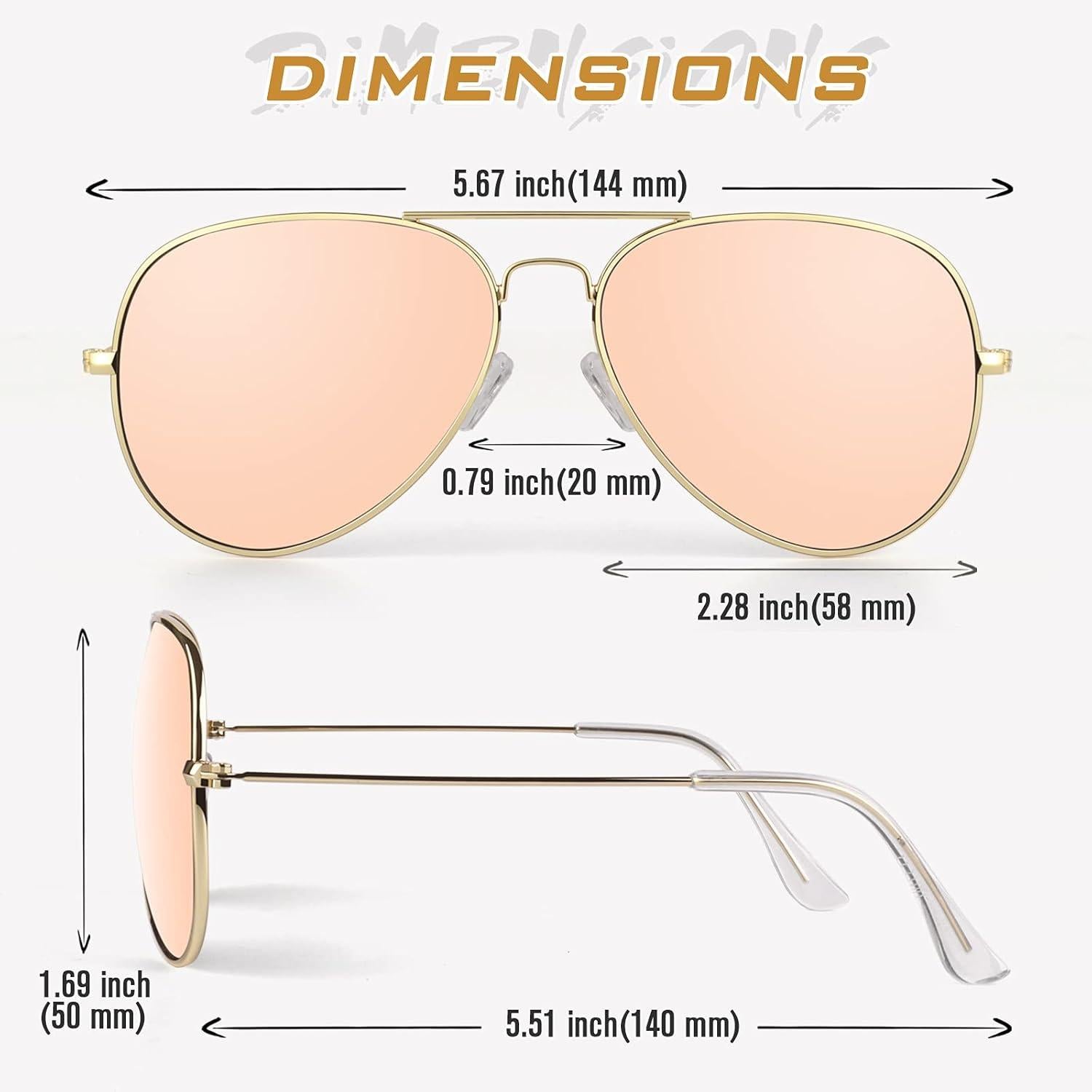 Pilotenbrille Polarisiert Metalllegierung UV400 58MM 62MM