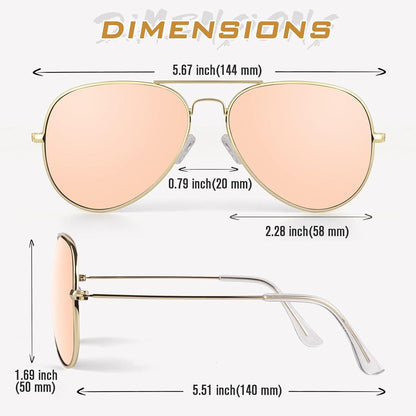 Pilotenbrille Polarisiert Metalllegierung UV400 58MM 62MM