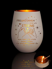 Windlicht mit Gravur | Geschenke für Beste Freundin | Teelichthalter