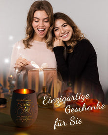 Weihnachts Windlicht Glas mit Gravur für Beste Freundin