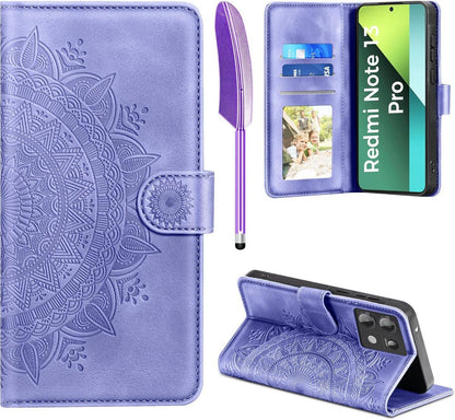 Handyhülle Xiaomi Redmi Note 13 Pro 5G Flip Wallet Lila