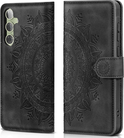 EASDNB Samsung Galaxy A54 5G Lederhülle Wallet Case Schwarz
