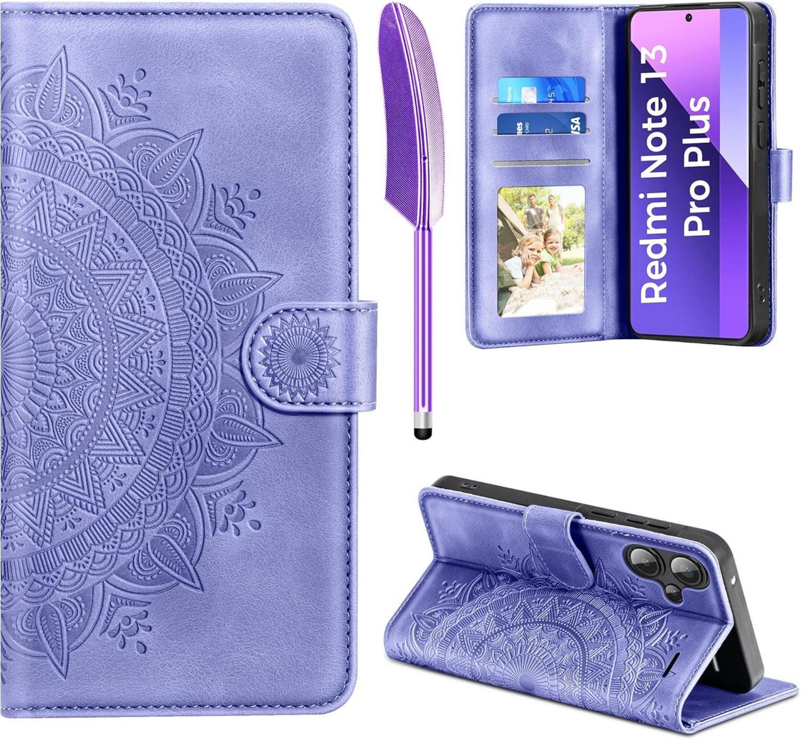 Handyhülle Xiaomi Redmi Note 13 Pro Plus 5G PU Leder Flip Wallet Case