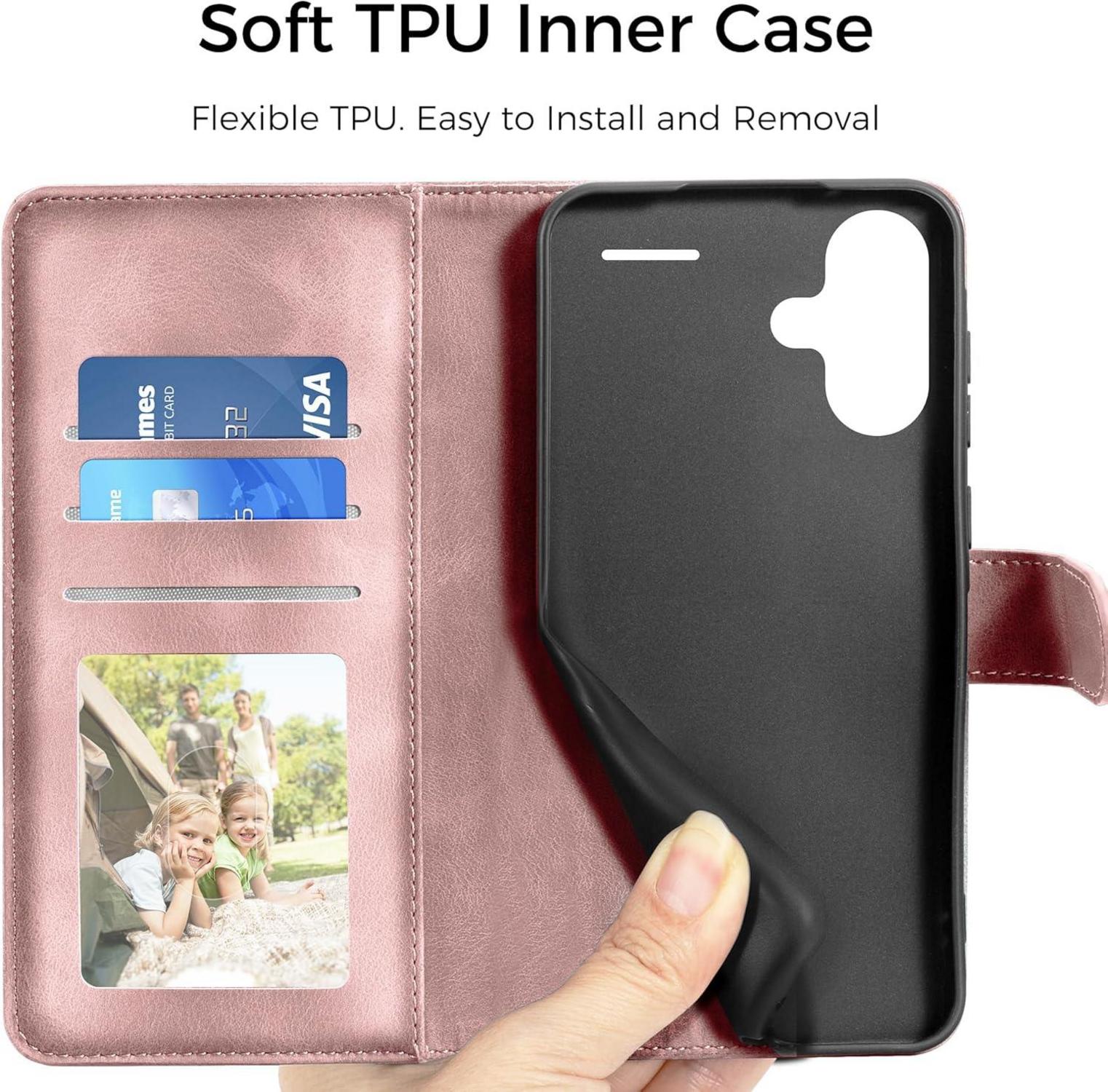 Xiaomi Redmi Note 13 Pro Plus 5G Handyhülle Wallet Case Rosa