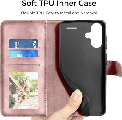 Xiaomi Redmi Note 13 Pro Plus 5G Handyhülle Wallet Case Rosa