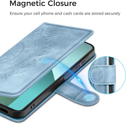 Xiaomi Redmi Note 13 Pro 5G Handyhülle Himmelblau Flip Wallet PU Leder Case Standfunktion