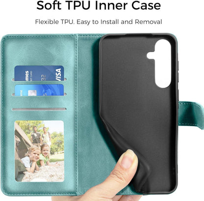 Samsung Galaxy A25 Lederhülle Wallet Case mit Standfunktion