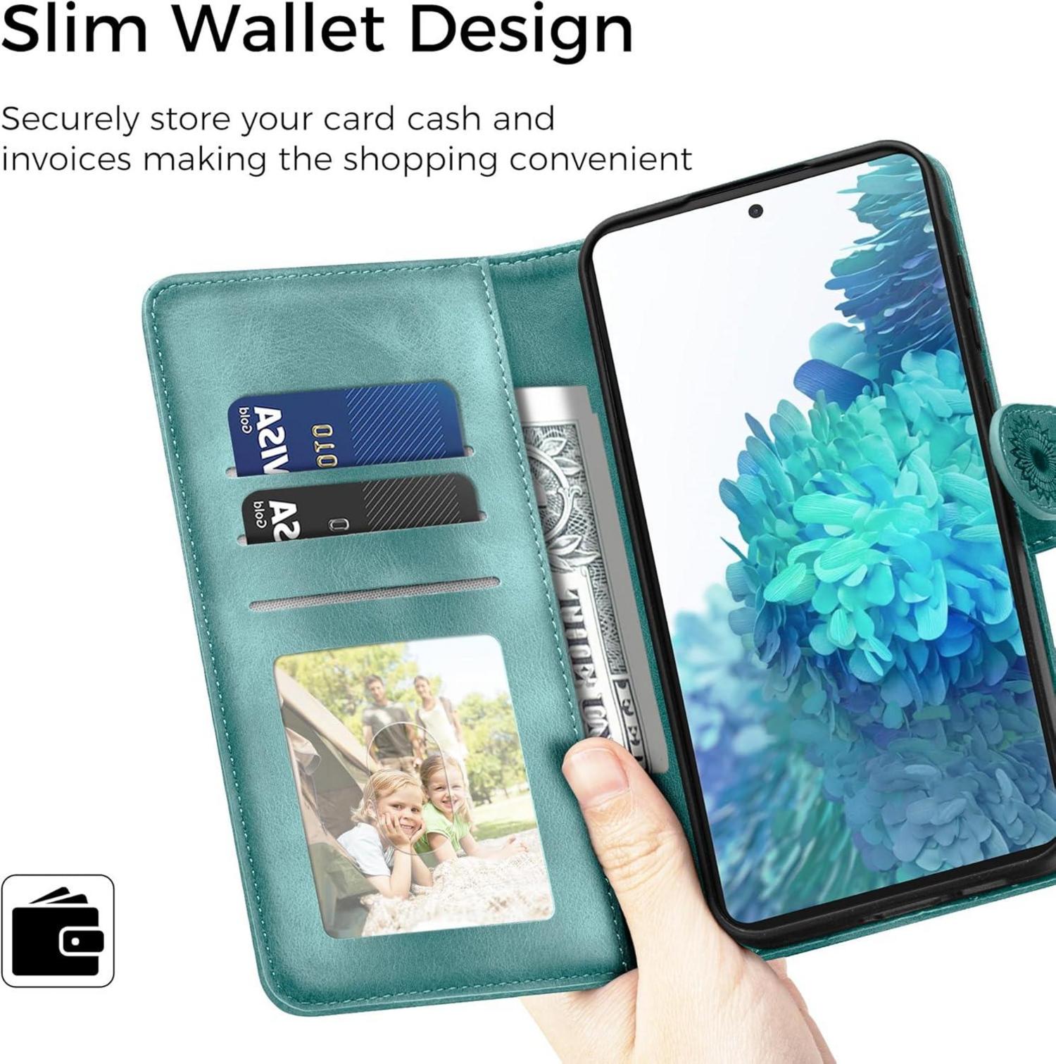 Lederhülle für Samsung Galaxy S20 FE Wallet Case Grün