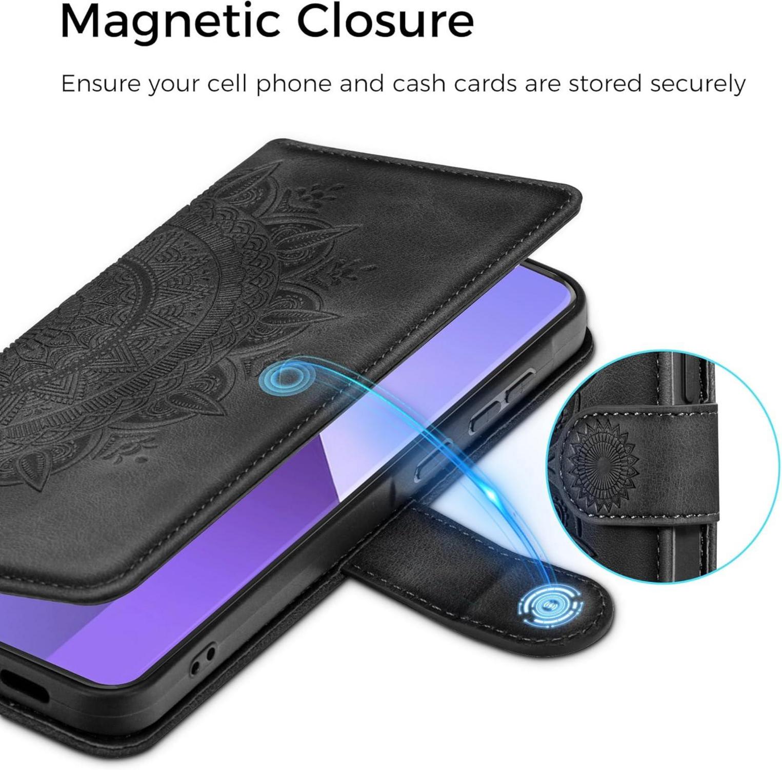 Handyhülle Xiaomi Redmi Note 13 Pro Plus 5G PU Leder Schwarz