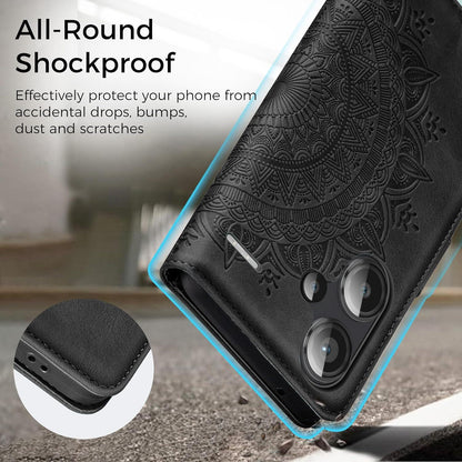 Handyhülle Flip Wallet PU Leder Tasche für Xiaomi Redmi Note 13 Pro Plus
