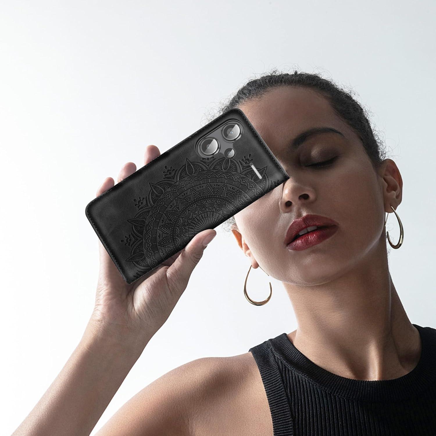 Handyhülle Xiaomi Redmi Note 13 Pro Plus 5G Wallet Schwarz