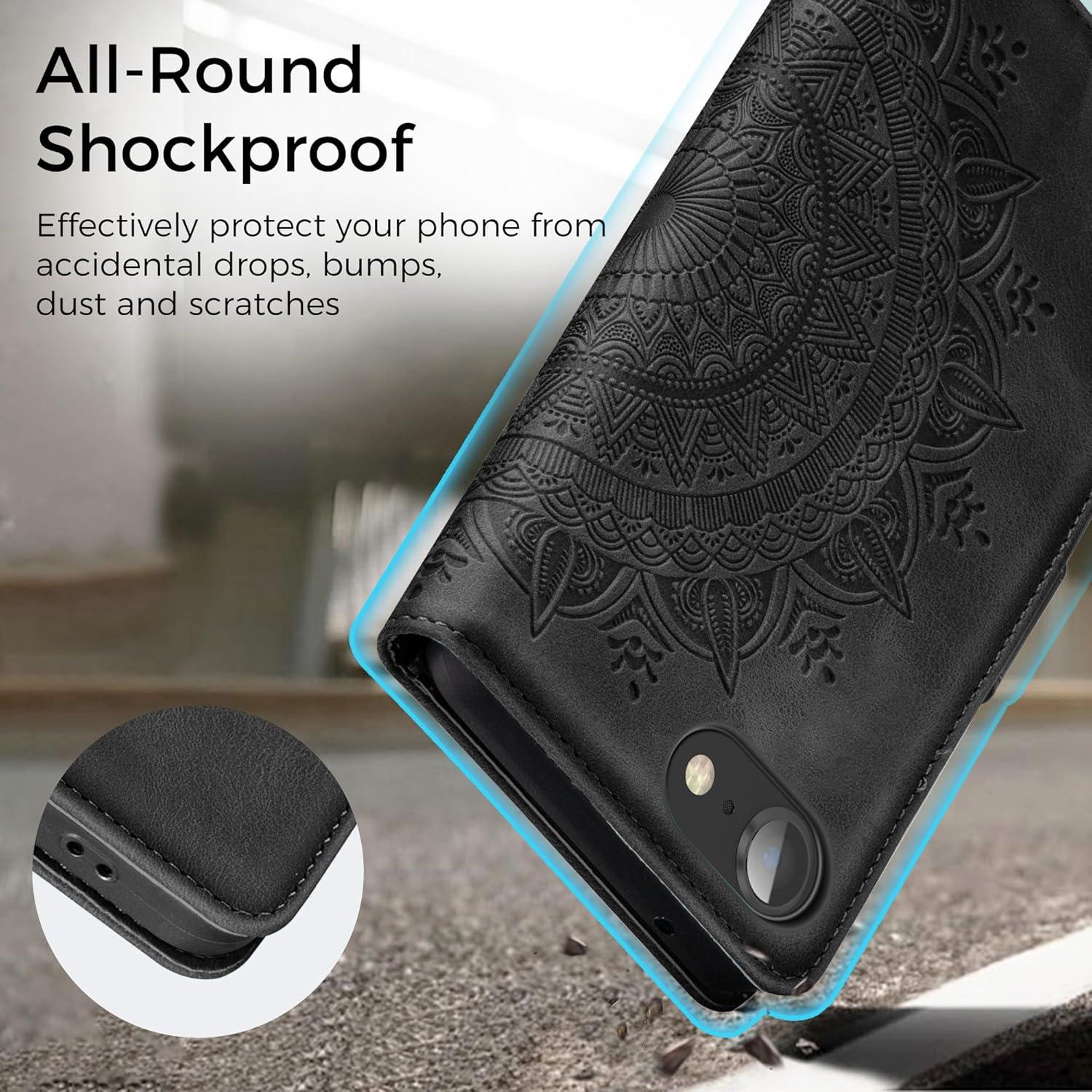 Handyhülle iPhone SE 2022/2020 7 8 Leder Flip PU Magnet Ständer